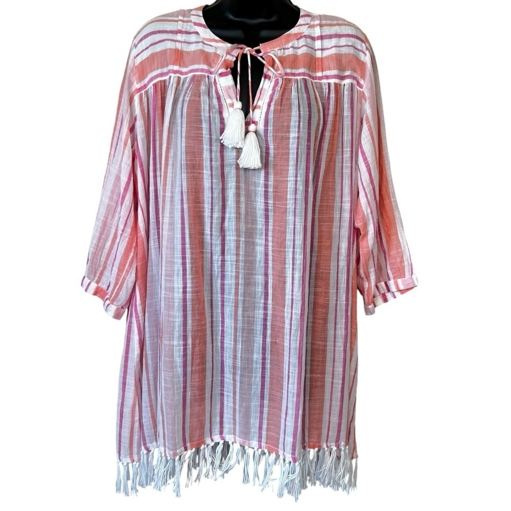 Roberta Roller Rabbit Striped Cotton Tunic